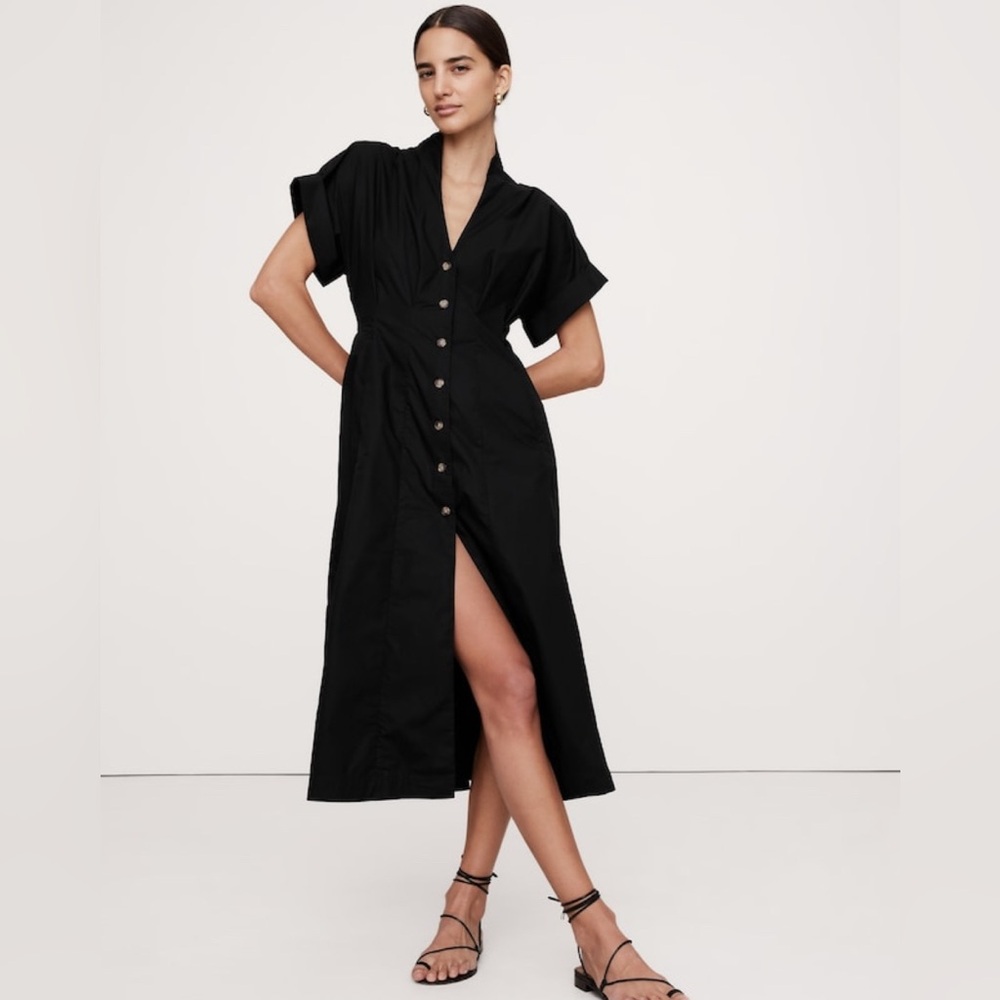 BANANA REPUBLIC COTTON POPLIN SHIRT DRESS